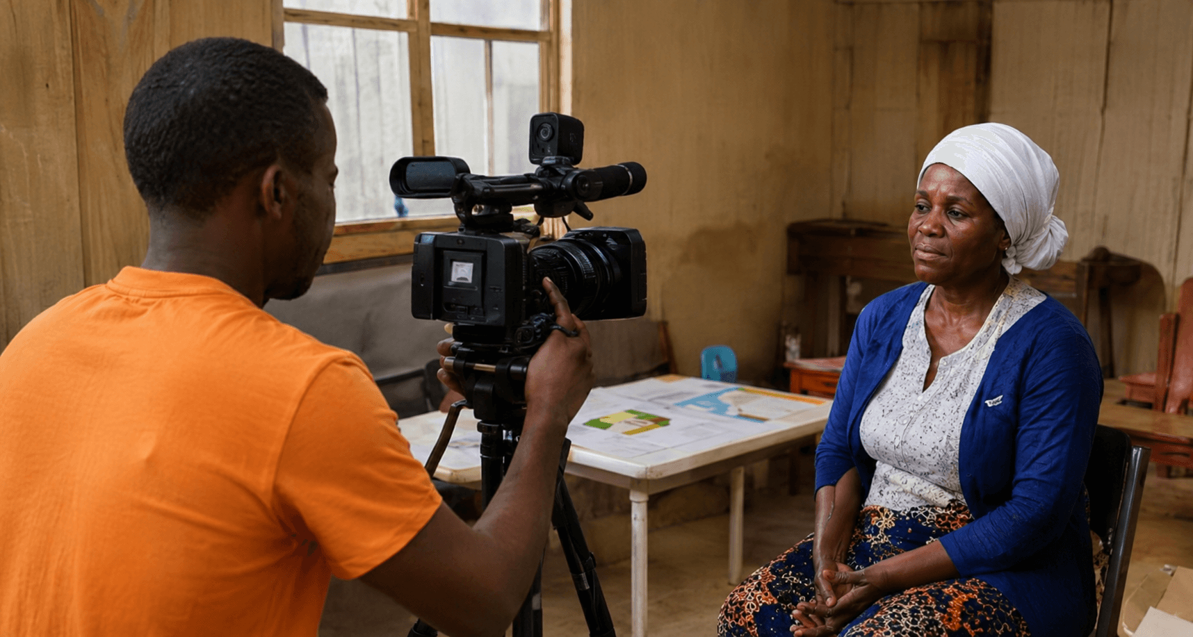 Community member in a video interview