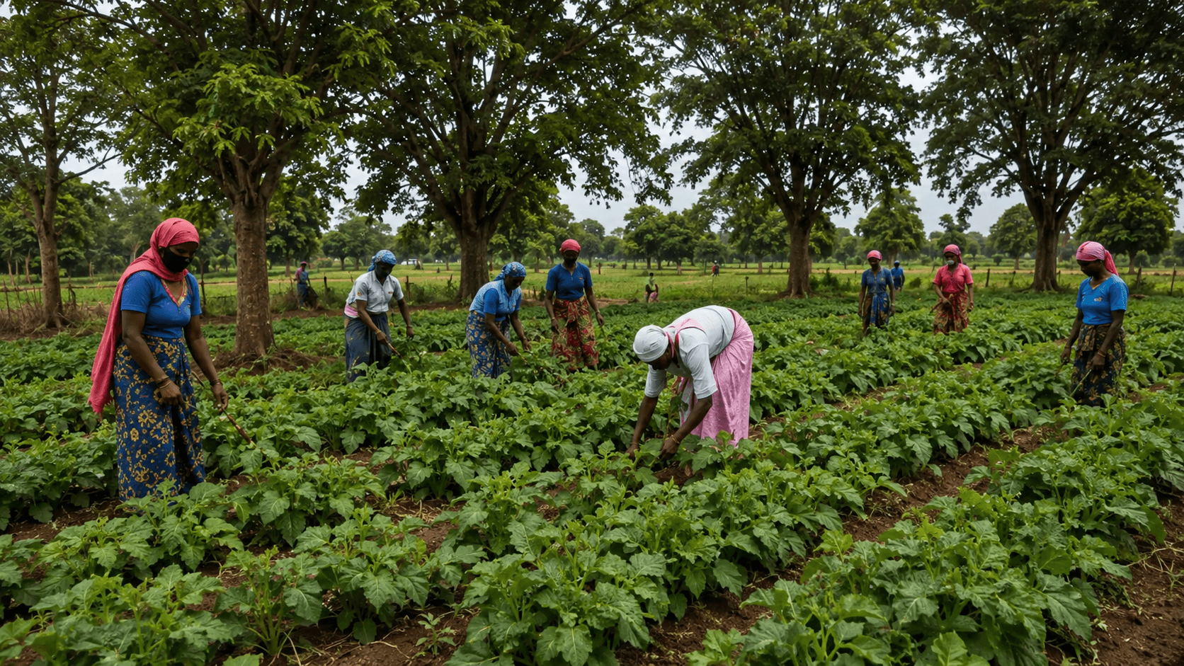 People working together on an agricultural initiative